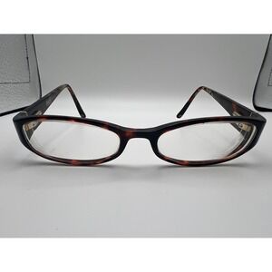 Coach ADELE Eyeglasses Tortoise Shell Oval Frames 53-16-135 Brown Gold Logo